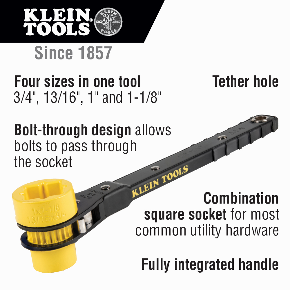 CLE RATCHET 4 EN 1 BOLT-THRU 3/4 -13/16 - 1'' - 1-1/8 – Image 2